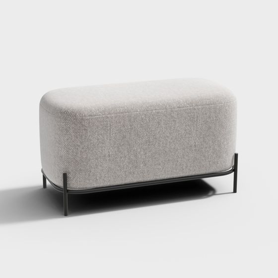 Urban Comfort Ottoman 3D model for Modern Spaces