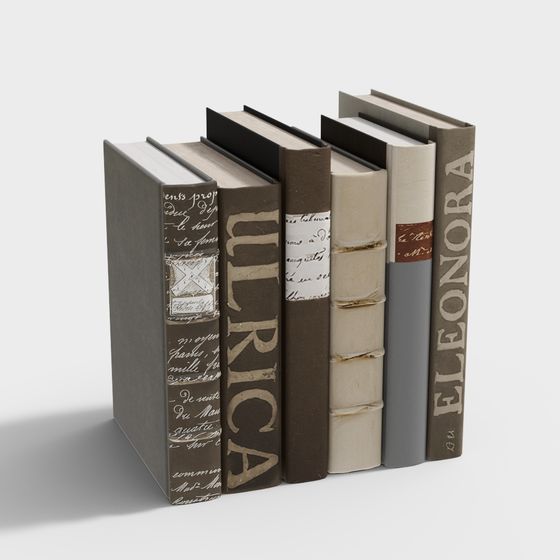 Vintage Bookshelf 3D model