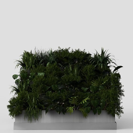 Stylish Urban Green Wall 3D Model for Designers