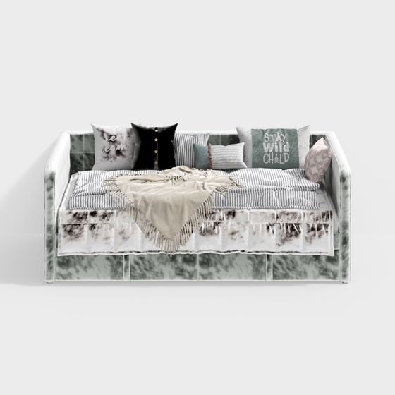 Stylish Low-Polygon Sofa 3D model for Modern Interiors