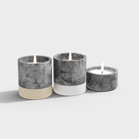 Sophisticated 3D Candle Holder Set Design