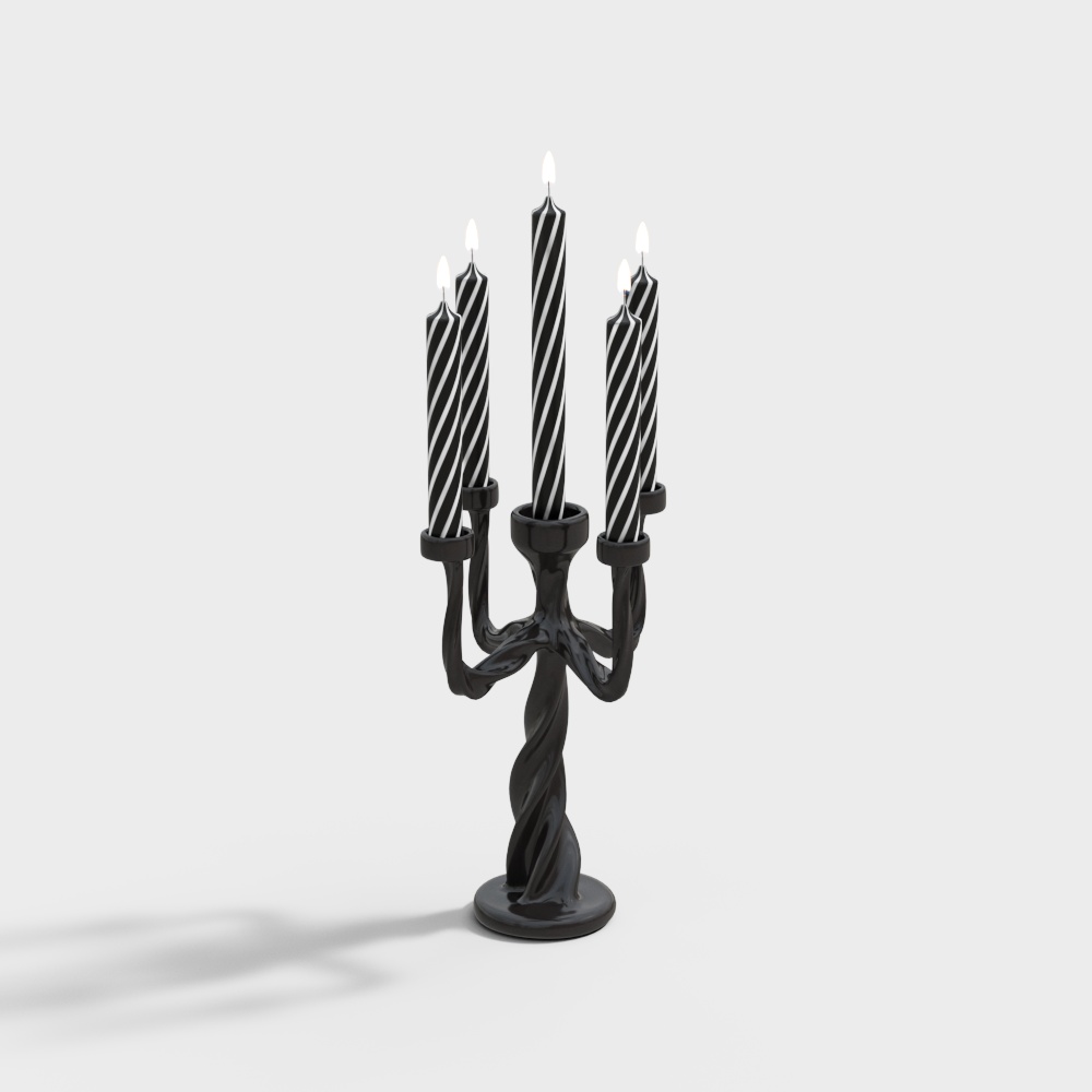 Kerze im Mid-Century-Stil