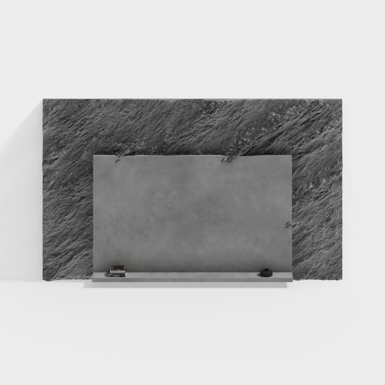 Industrial-Style Concrete Display Stand 3D model