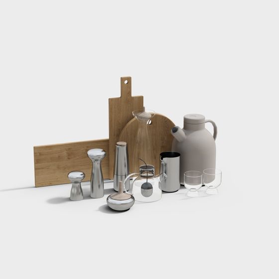 Modern Kitchen Utensils 3D Model