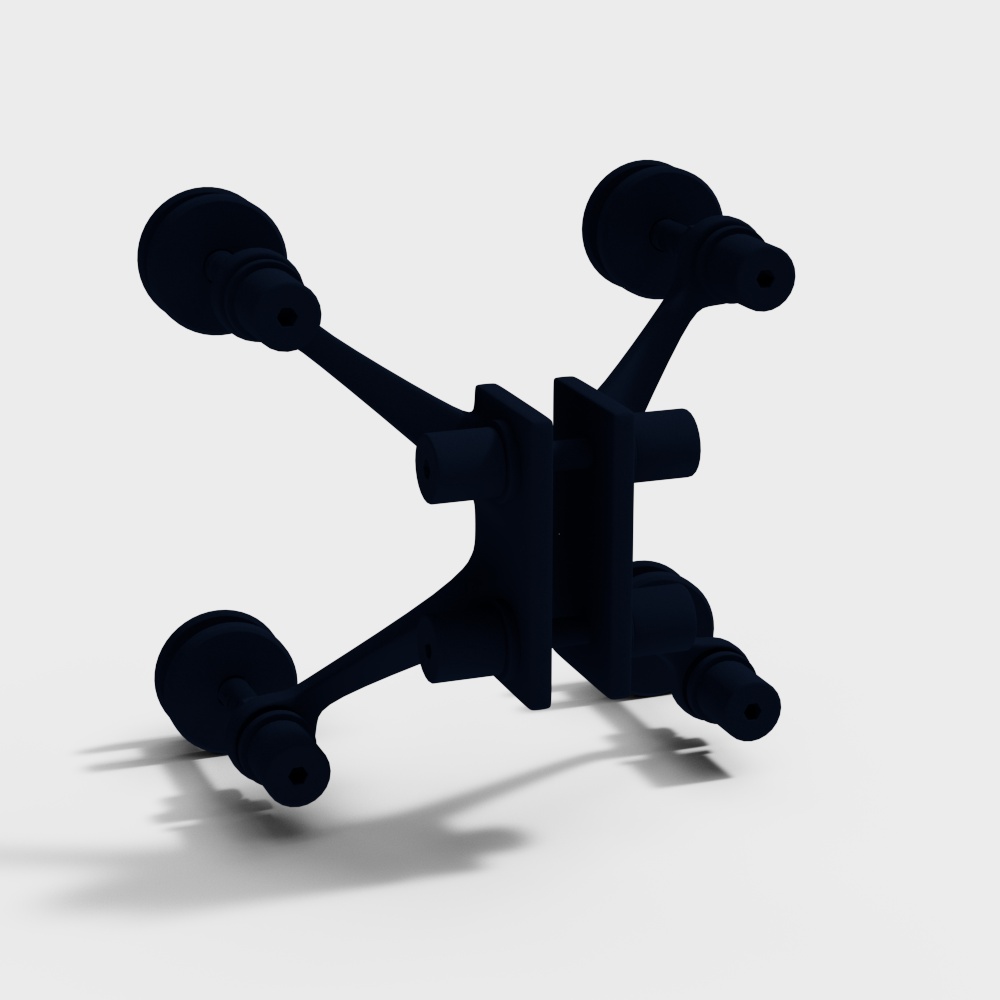 Industrial Support 3D model with Low Poly Design