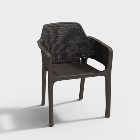 Nilkamal Captain Plastic Arm Chair (Season Rust Br