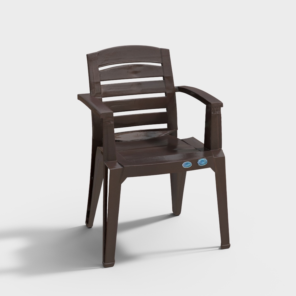 Nilkamal CHR2135 Plastic Arm Chair (Weather Brown)