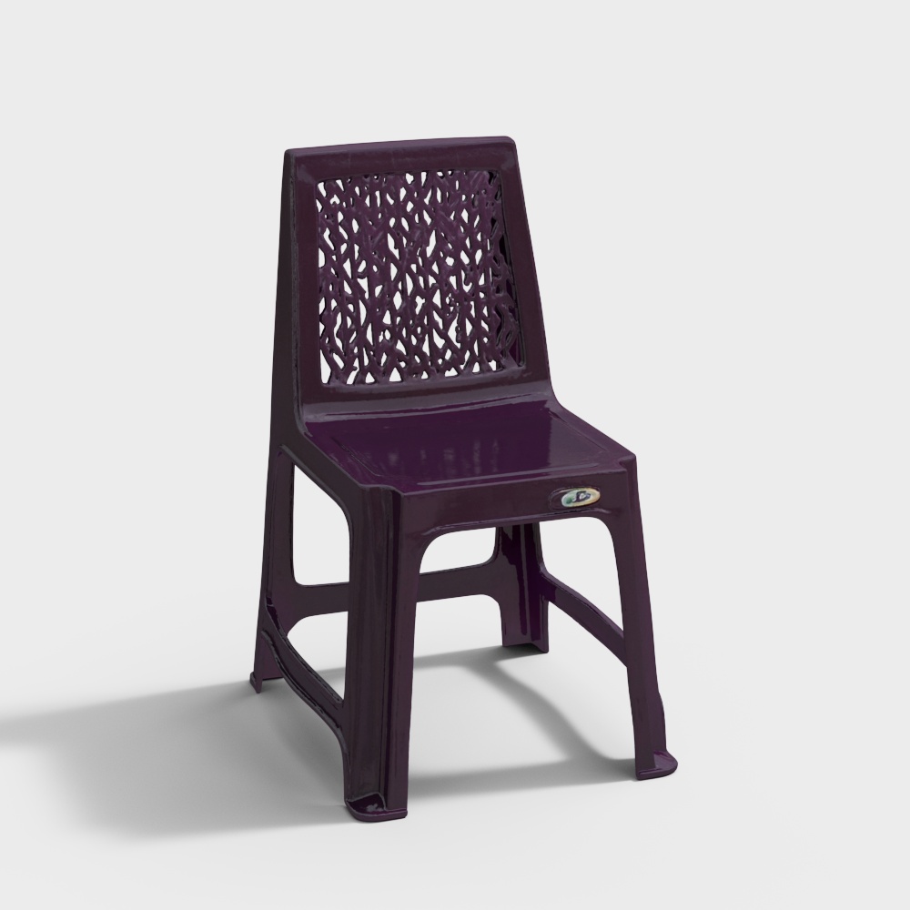 Wisteria Chair 3D Model – Purple Vine-Inspired Design
