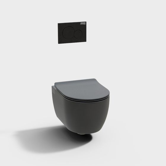 Futuristic Floating Toilet 3D model