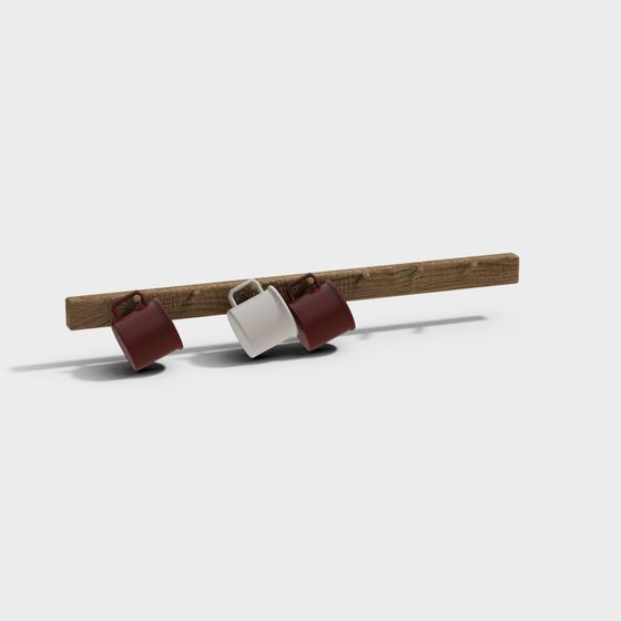Balance Beam Cup Rack 3D model for Design
