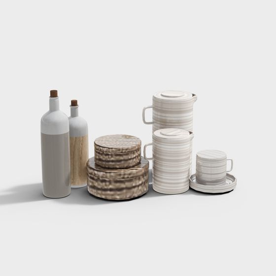 Stylish Ceramic Lifestyle Collection 3D model