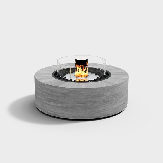 Round Table Fire Pit 3D model