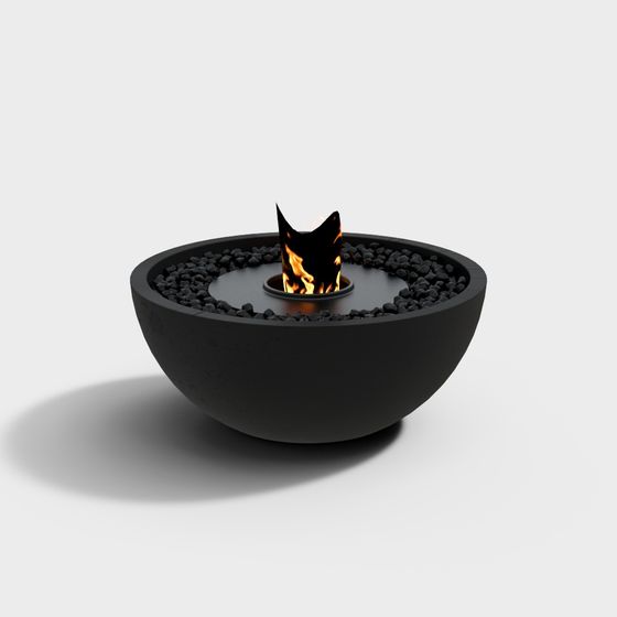 City Flame Low Polygon 3D model for Creative Projects