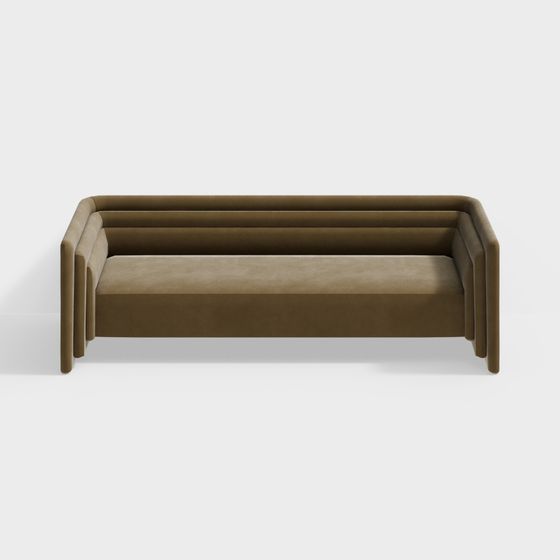 Stylish Low Poly Sofa 3D model for Modern Interiors