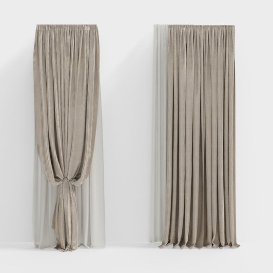 Elegant Curtain 3D model for Modern Interiors