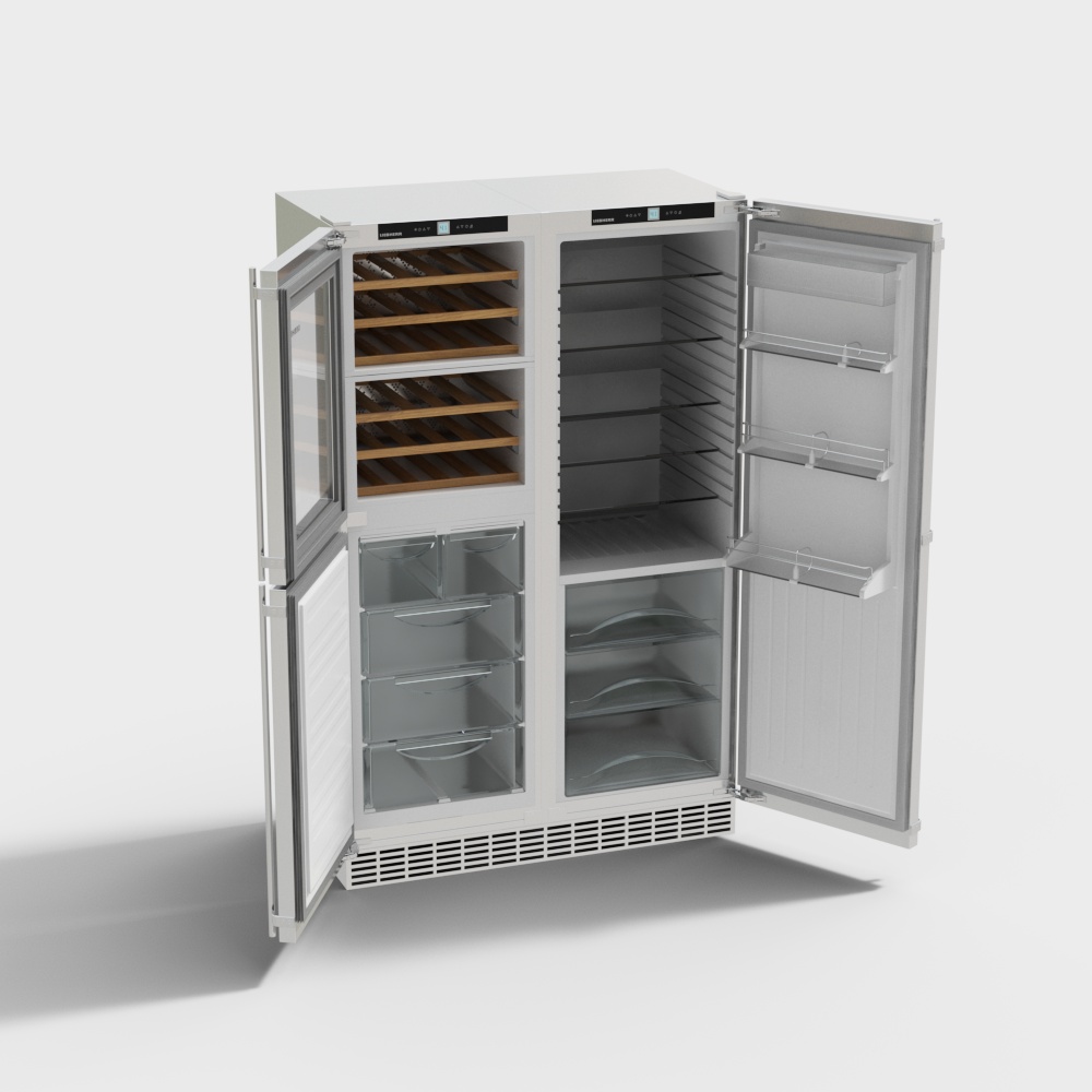 Offener Kühlschrank