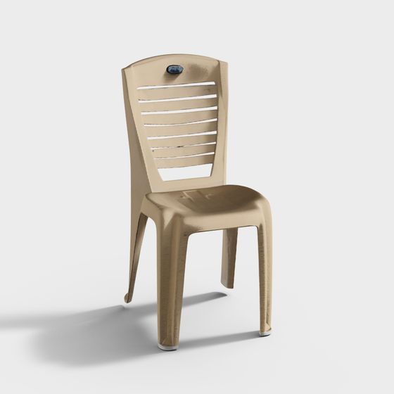 Minimalist Practical Plastic Chair 3D model