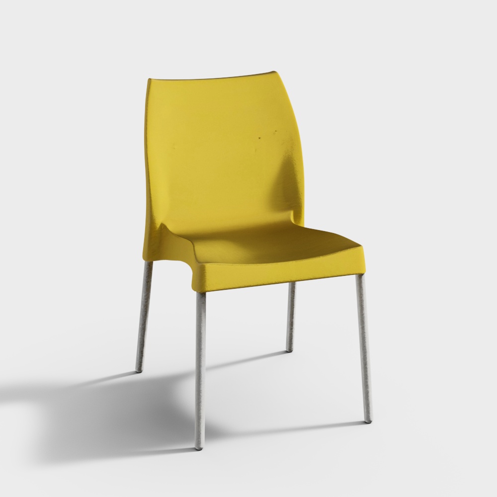 Nilkamal Novella 07 Plastic Armless Chair (Mustard)