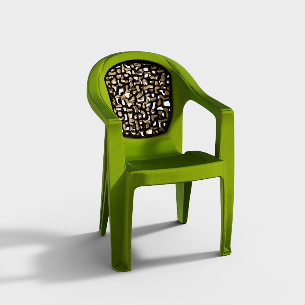 Nilkamal Paradise Plastic Arm Chair (Lush Green, S)