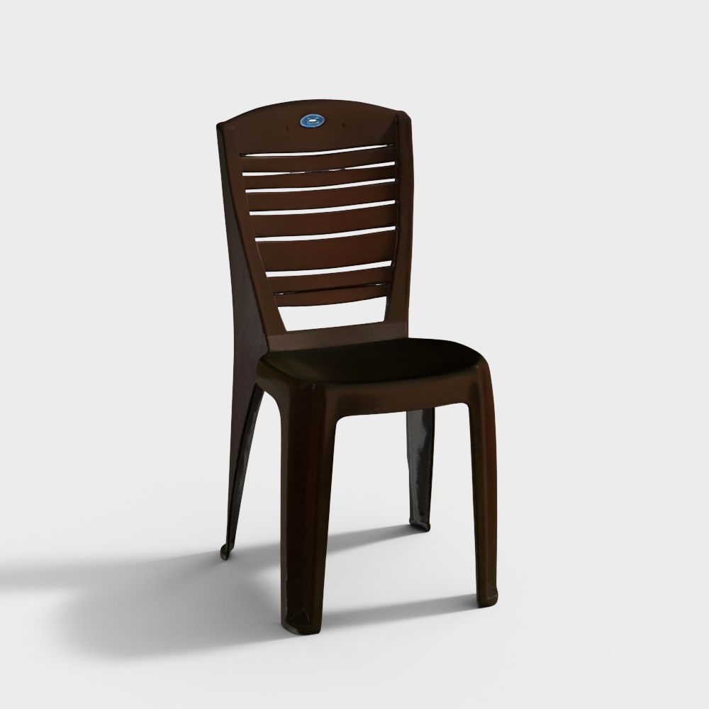 Nilkamal CHR4025 Plastic Armless Chair (Weather Brown)