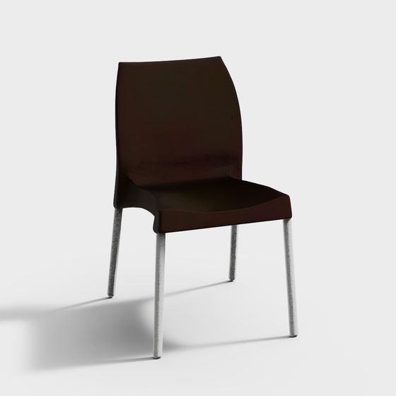 Stylish Minimalist Chair 3D model for Diverse Environments