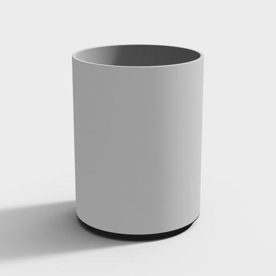 Elegant Cylindrical Trash Bin 3D model for Modern Spaces