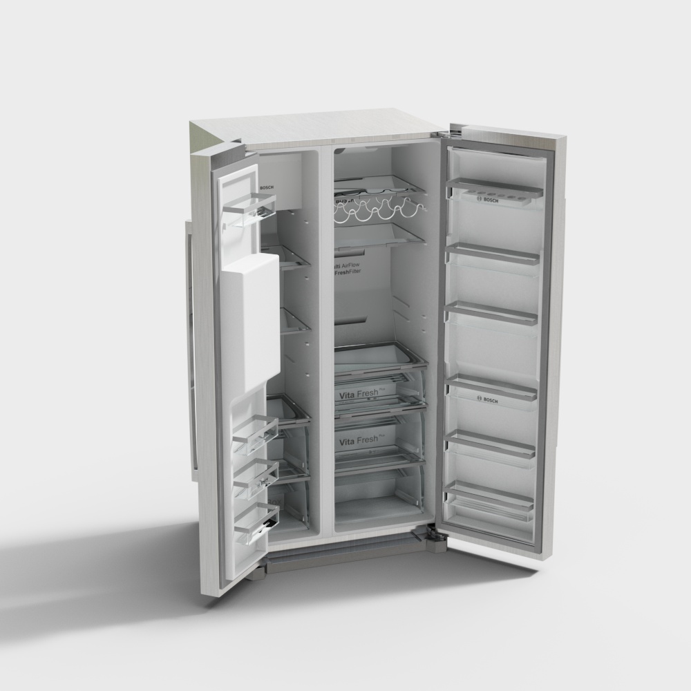 Offener Kühlschrank