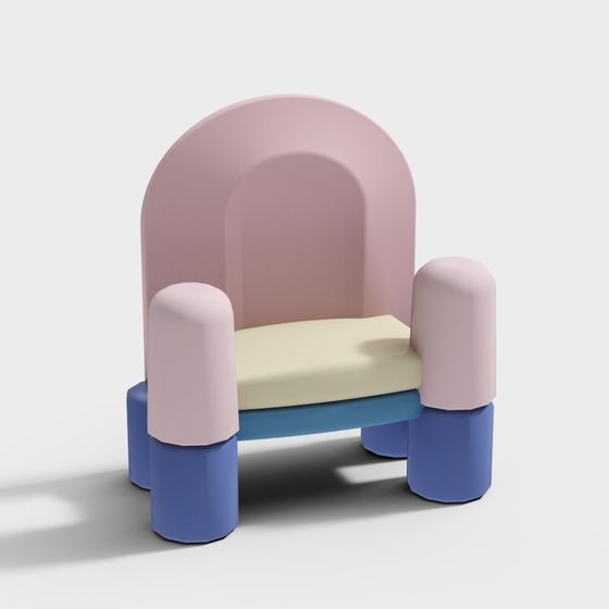 เก้าอี้เด็กสไตล์ครีมโมเดิร์น