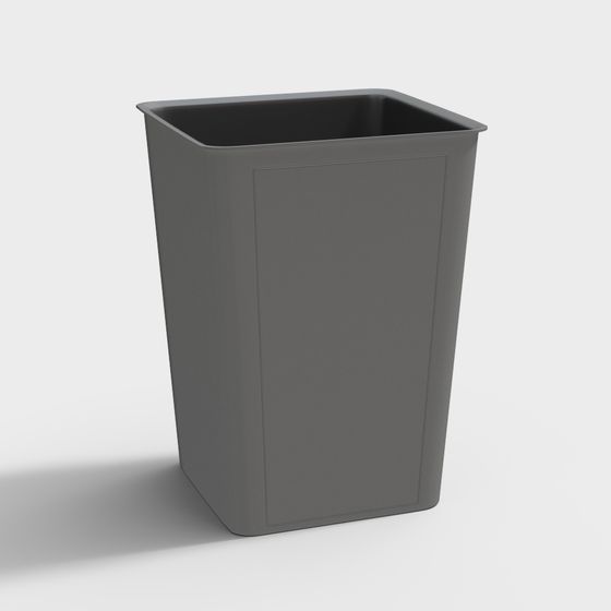 Dark Gray Trash Bin