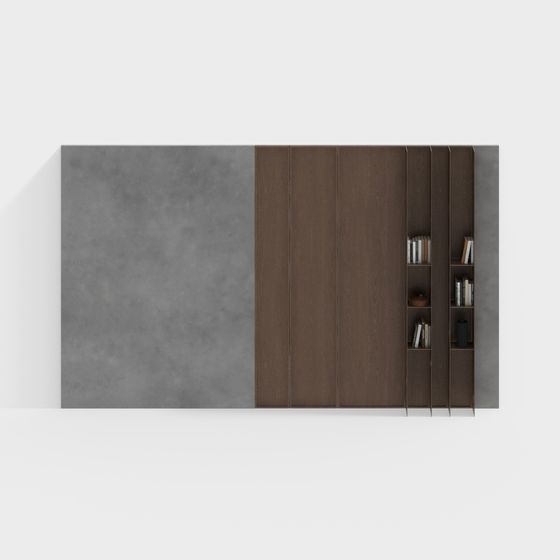 Modern Concrete Bookshelf 3D model