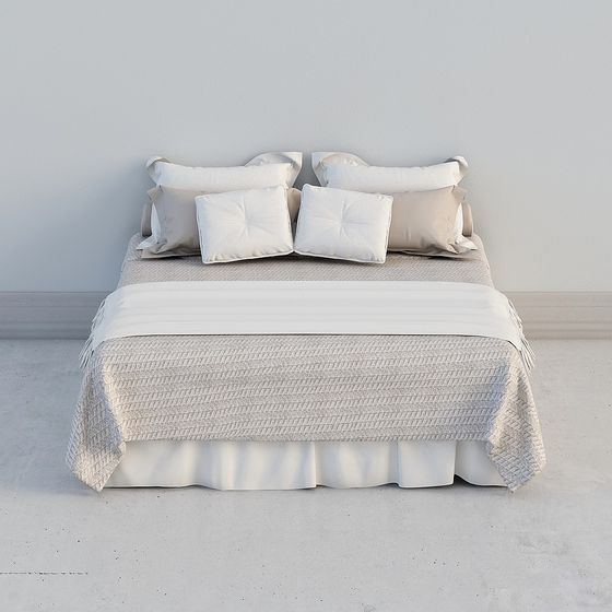 Cozy Retreat Minimalist Bed 3D model