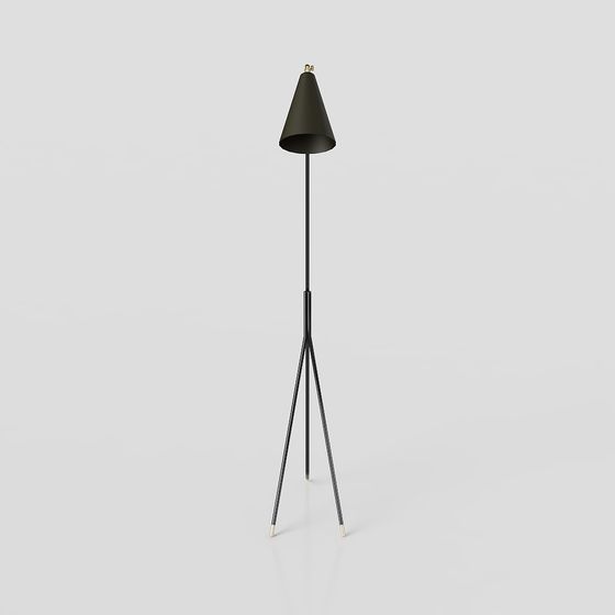 Stylish Cone Floor Lamp 3D Model for Interior Spaces