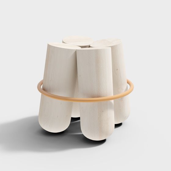 Wooden Column Support 3D model