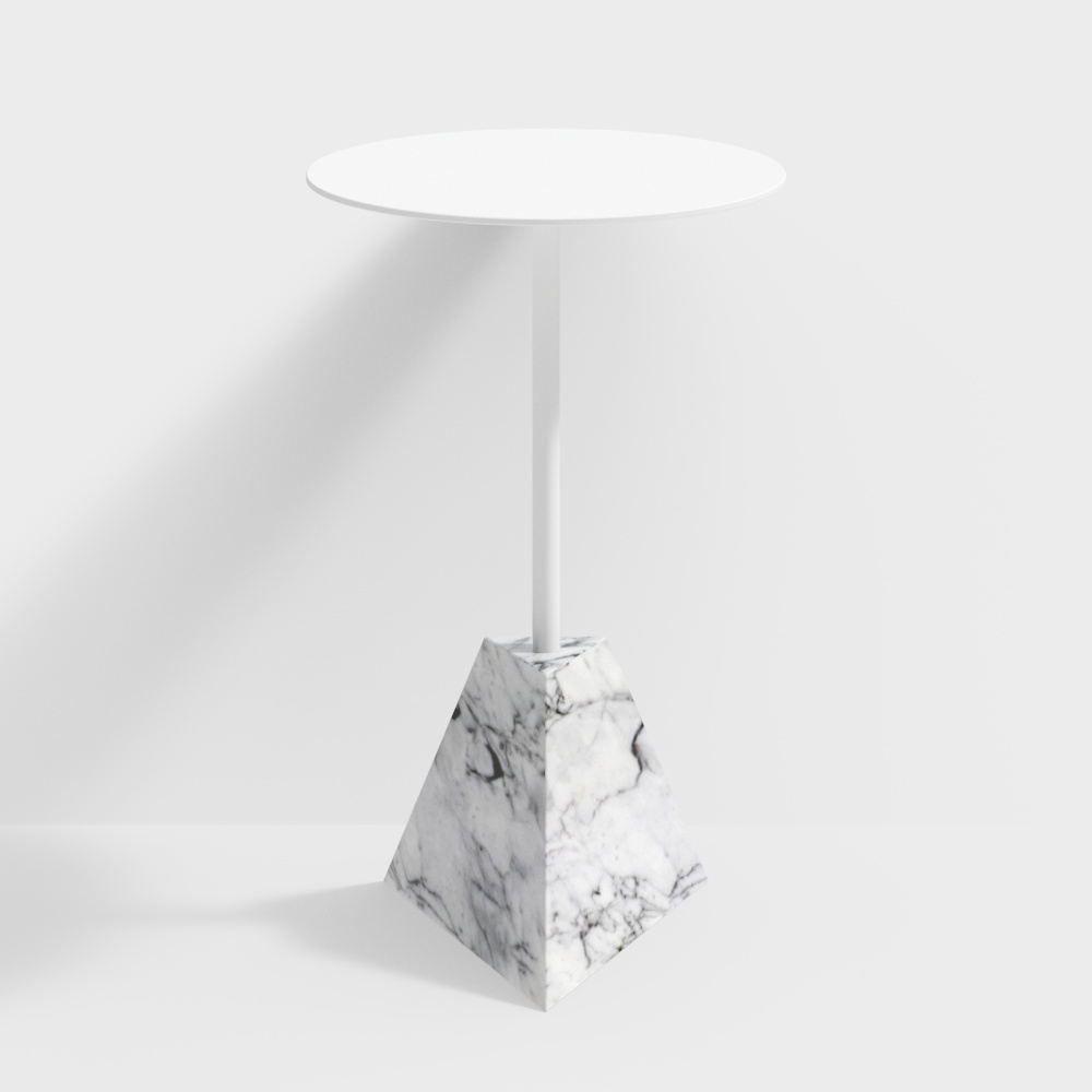 Elegant Marble Side Table 3D model