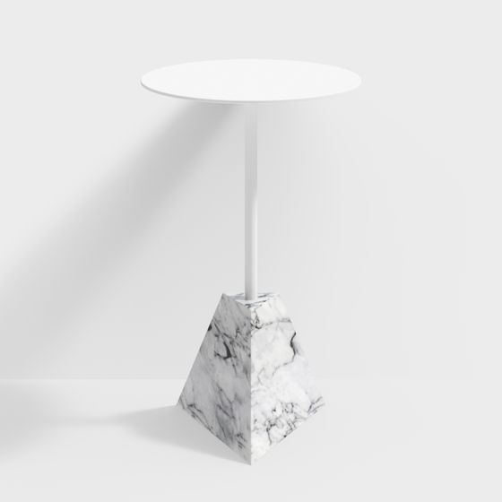 Elegant Marble Side Table 3D model