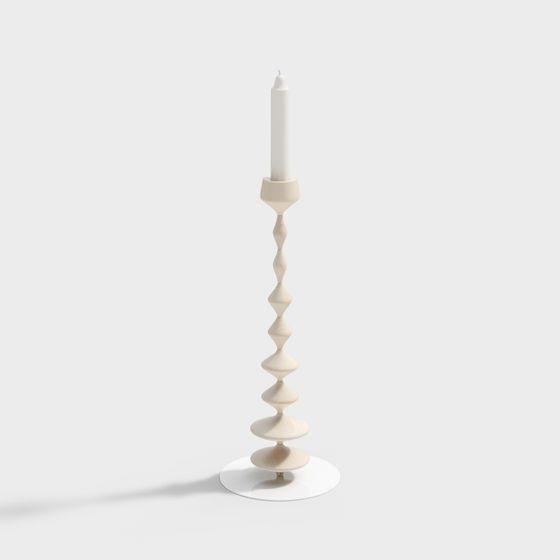 Stylish Low-Poly Candle Holder 3D model for Creative Projects