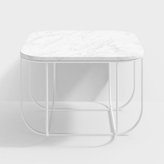 Elegant Marble Side Table 3D model for Contemporary Spaces