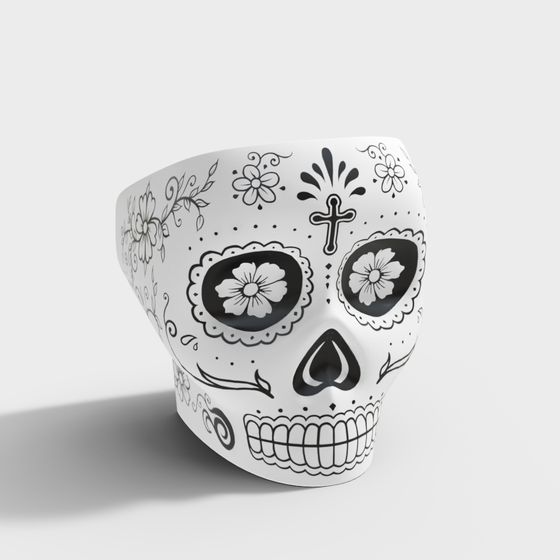 Dia de los Muertos Skull 3D model