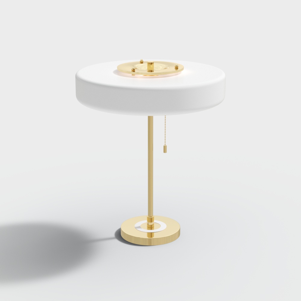Elegant Round Table Lamp 3D model