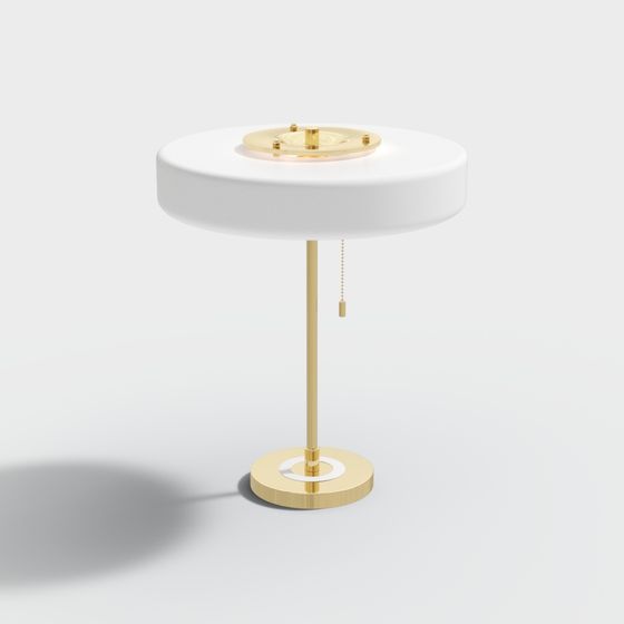 Elegant Round Table Lamp 3D model