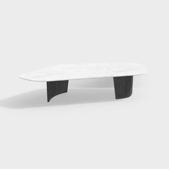 Sleek Marble Coffee Table 3D model