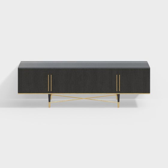 Urban Minimalist TV Cabinet 3D model for Modern Interiors