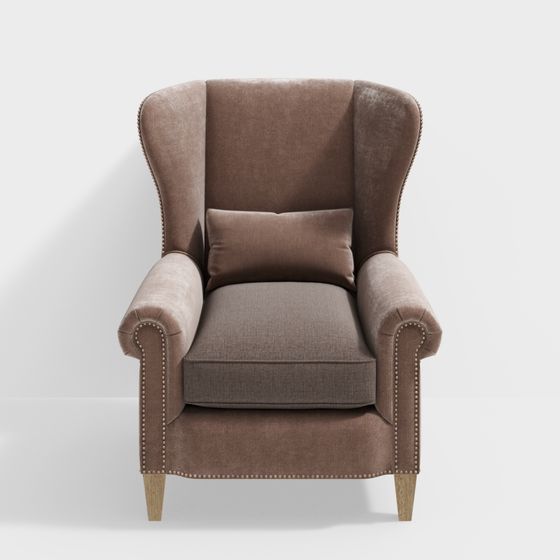 Classic Wingback Chair 3D model