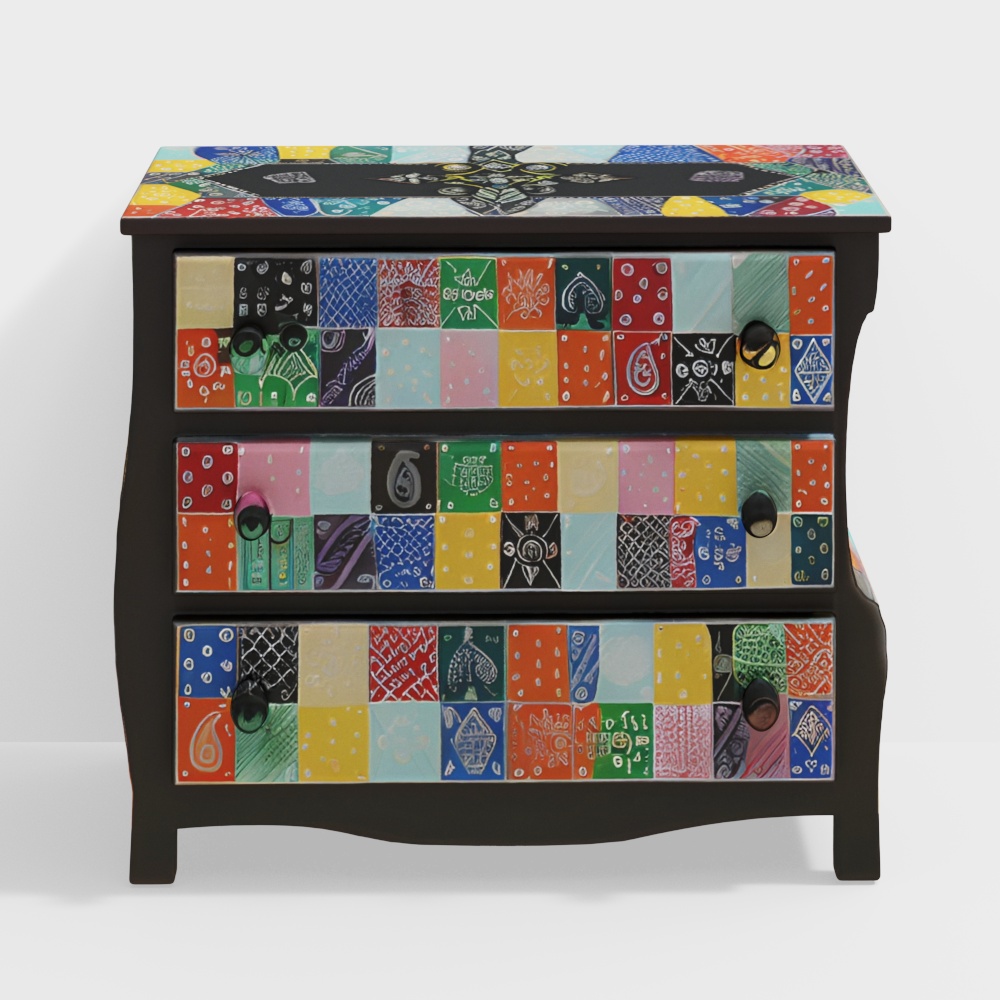 Amara Solid Wood Chest of 3 Drawers in Painted Finish