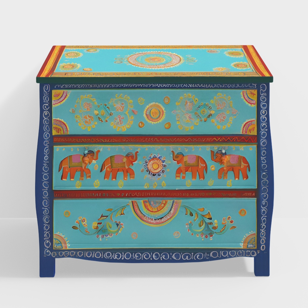 Oberon Solid Wood Chest of 3 Drawers in Painted Finish