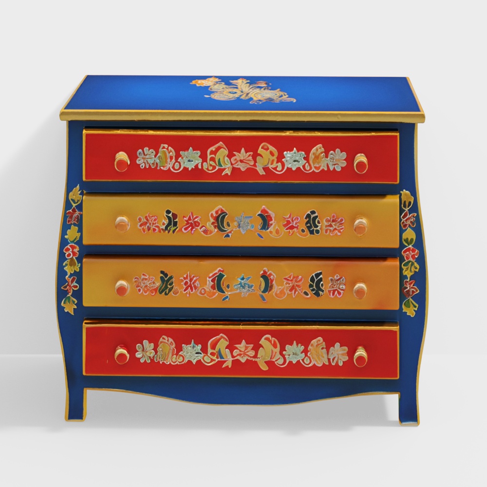 Evadne Solid Wood Chest of 4 Drawers in Painted Finish