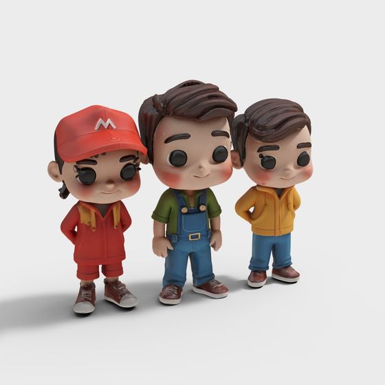 Cartoon Character Toy Set