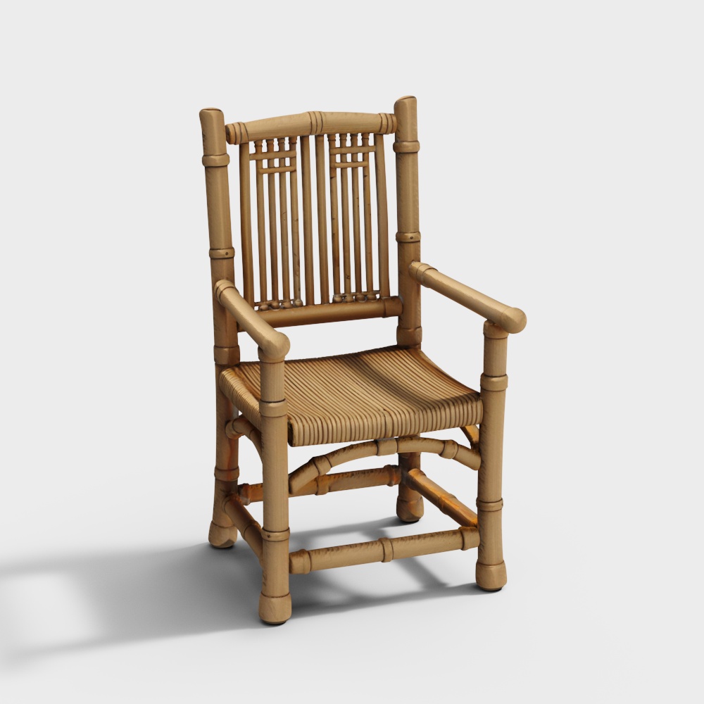 Sedia da pranzo in rattan