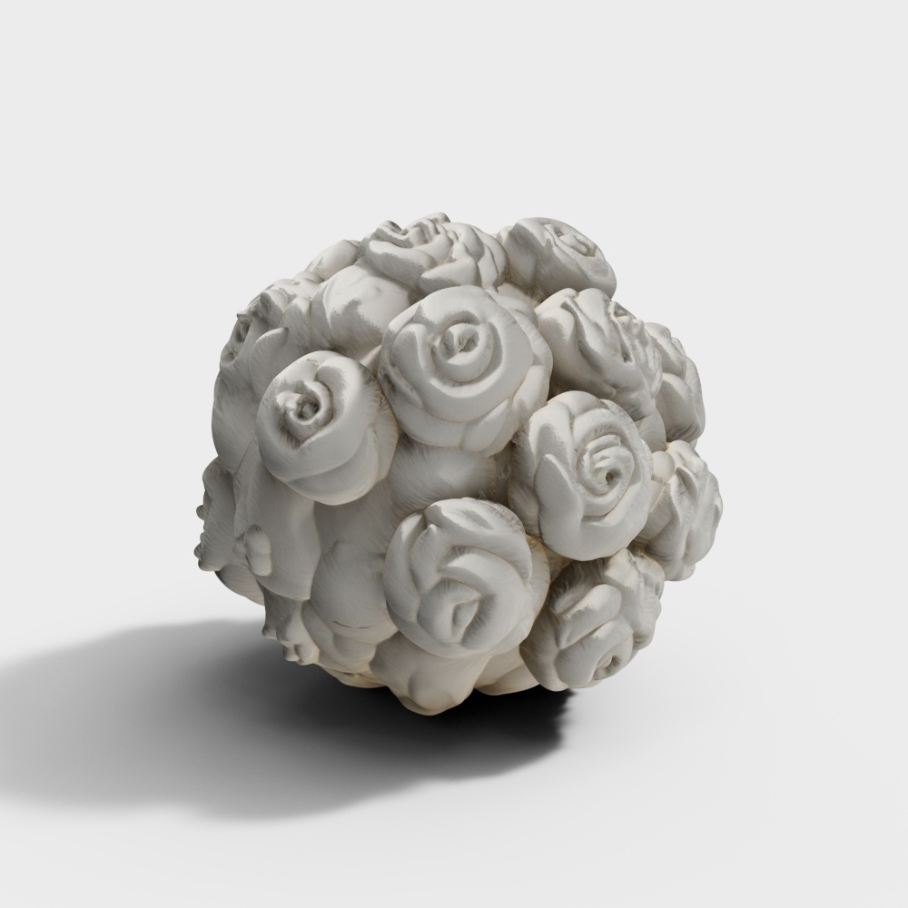 Gypsum Rose Ornament