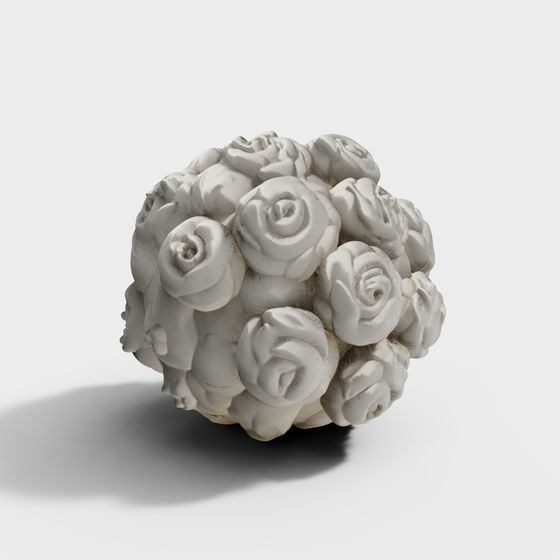 Gypsum Rose Ornament